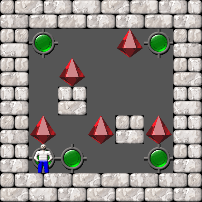 Sokoban Easy 5 Boxes level 45